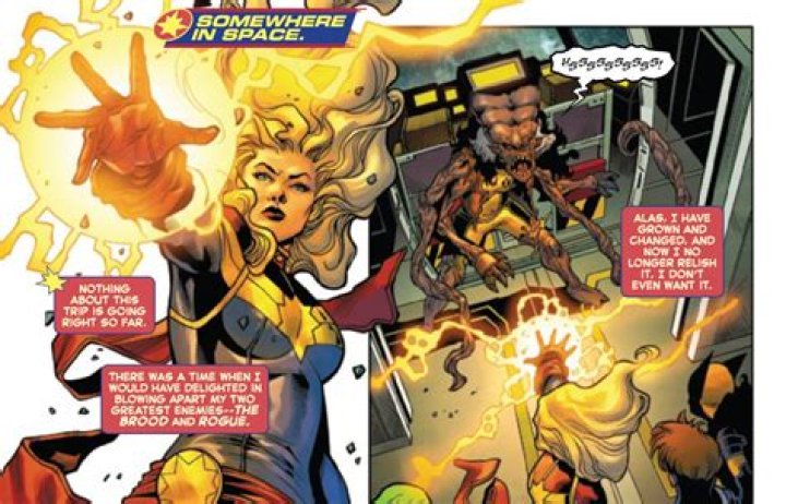 Did rogue steal captain marvel's powers?