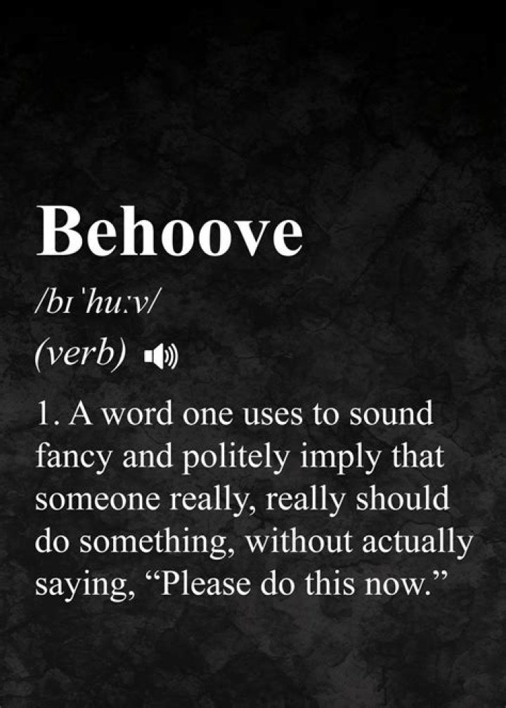 How do you use the word behoove?