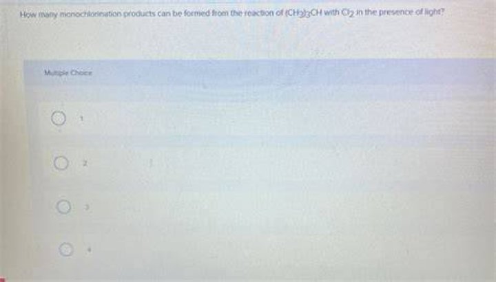 How many monochlorination products can be formed?