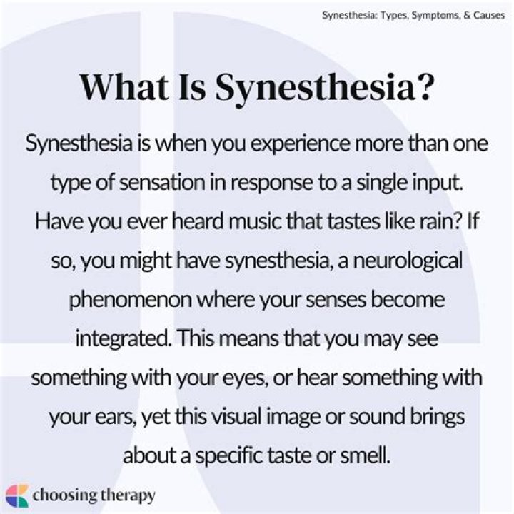 In psychology what is synesthesia?