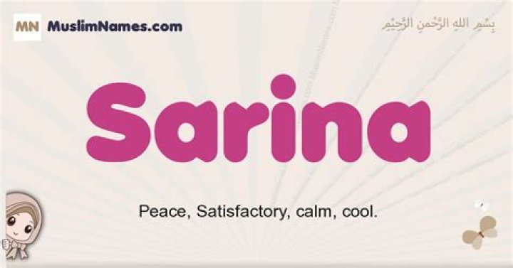 Is sarina a muslim name?