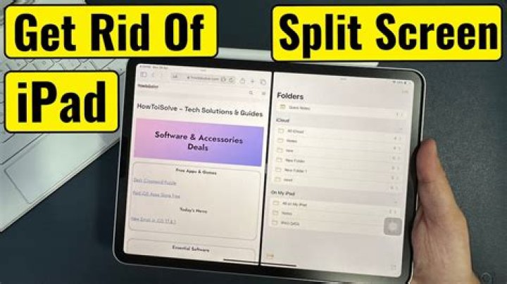 On ipad how to get rid of split screen?