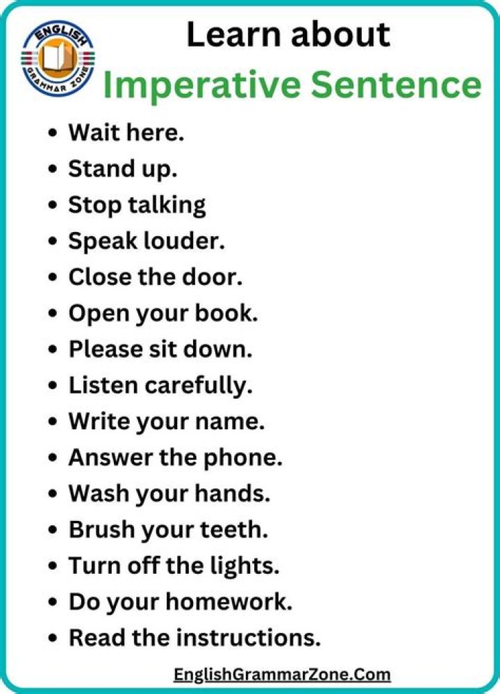 Whats an imperative sentence?