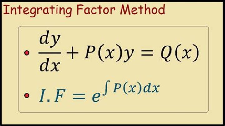 When to use integrating factor method?