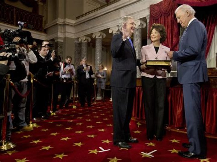 Where are senators sworn in?