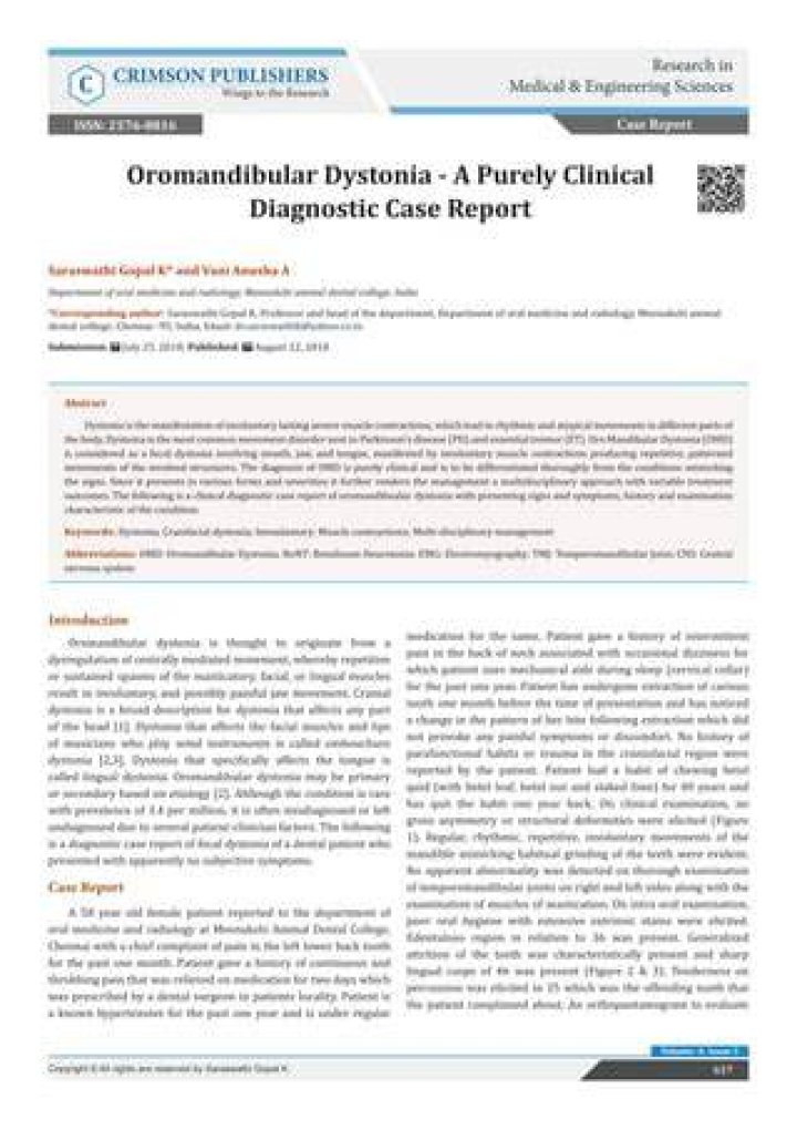 Where did dystonia originate?