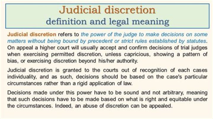 Who is judicial discretion?
