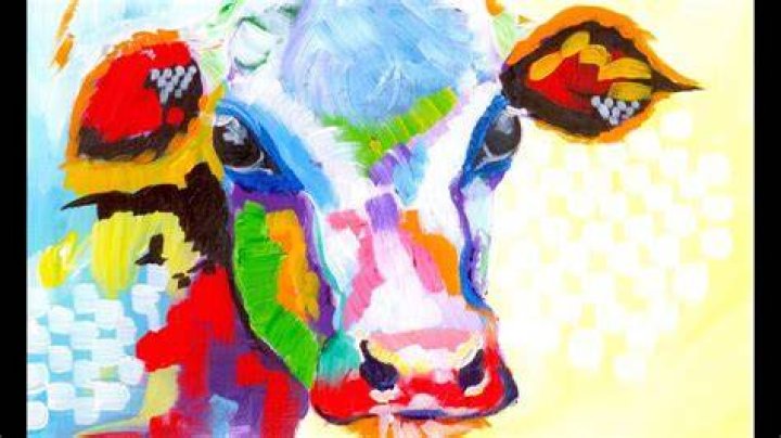 Who paints colorful cows?