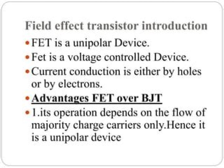 Why fet is known as unipolar device?